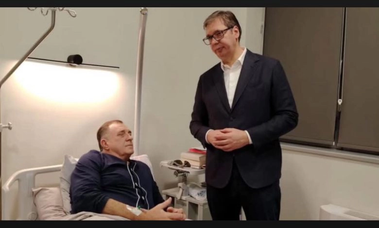Prva fotografija Milorada Dodika iz bolnice, posjetio ga Vučić dok čeka operaciju